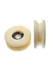 Roda de Polia de Nylon com Canaleta em U Rolamento Roda de Borracha Roda Guia para Tubo Redondo Suporte de Roda para Trilho Plástico Roda de Suporte para Porta e Janela com Canaleta em U