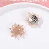 Corea del Sur con temperamento simple flores de cristal diy horquilla tejida a mano con cuentas accesorios para el cabello pendientes material al por mayor