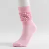 Em estoque Meias Amazon Femininas Cano Longo Outono e Inverno Espessadas terry Stouch socks Bolha Amontoada Meias para Panturrilha
