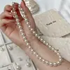 Colar de Pérolas Shijia Estilo Xu Yan, Pérola Branca Australiana, Pulseira Elegante, Contas Iridescentes Aurora Bege, Brincos para Mulheres