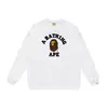 Sudadera con cuello redondo y estampado de camuflaje Ape Head de BAPE para hombre, moderna, holgada, de manga larga, estilo pareja, Nueva colección Otoño/Invierno