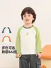 Roupa infantil Kaka Panda, camiseta de manga comprida 100% algodão, coleção de outono para bebês, top para meninos, segunda pele de outono para meninas, estilo moderno