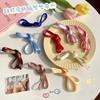 Dulce y genial Princesa en fuga trenza de cinta cabello trenzado cabello recogido lazo largo de cinta tocado celebridad de internet coleta doble accesorios para el cabello