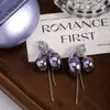 Pendientes de Clip para Auriculares Bluetooth Freeclip Zirconia Super Brillante Mariposa Borla Larga Clip para Oreja Pendientes de Moda DIY para Mujeres