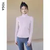 Ropa de Yoga de Primavera para Mujer, Chaquetas Ajustadas Adelgazantes para Fitness, Chaquetas Deportivas de Secado Rápido para Correr con Cuello Alto