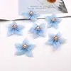 Ropa de Moda Pendientes Accesorios para el Cabello Accesorios de Joyería DIY Broche Pinza para el Cabello Decoraciones Perlas Tela de Malla Flores Venta al por Mayor