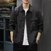 Chaqueta de Mezclilla Vintage para Hombre 2026 Nuevo Estilo Americano Pesada Casual Cuello Campana Chaqueta de Trabajo Camisa Casual de Caza