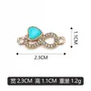 Colgante Doble Piedra Preciosa Corazón Colgante DIY Collar Pulsera Accesorios Piezas de Joyería Directo del Fabricante, Se Puede Mezclar al por Mayor para Ventas Transfronterizas