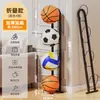 Estante de Almacenamiento para Pelotas Estante de Almacenamiento para Baloncesto del Hogar Equipo Deportivo Interior para Niños Estante Plegable de Pie para Exhibición de Fútbol