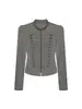 Familia Z Comercio Exterior Transfronterizo Spot Estilo Europeo y Americano ZA Ropa para Mujer 2026 Otoño Nueva Llegada Chaqueta Corta de Patchwork con Cuello Alto