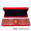 Caja de regalo para joyería, caja de joyería con borlas de jade, juego literario, caja de embalaje artesanal de una sola pieza hueca festiva roja