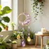 Elegante atrapasueños con árbol de la vida de piedra natural cruda, adorno colgante, campanilla de viento colorida para pared, superventas transfronterizo