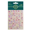 Redanco5D Relieve Ins Popular Papel de Aluminio Plateado Pegatinas para Uñas Flor Seca Flor Silvestre Pequeña Pegatinas 3D para Uñas Dr1832