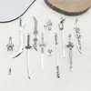 10 Estilos Aleatorios de Colgantes de Espadas, Espadas, Cuchillos, Arcos, Accesorios de Joyería de Aleación de Zinc, Colgantes Vintage de Moda Europeos y Americanos para DIY