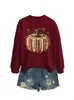 Amazon eBay Estación Independiente Moda Casual Personalidad Sudadera con Capucha Estilo Cuello Redondo para Mujer Calabaza Libro Hoja de Arce Comercio Electrónico Transfronterizo