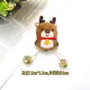 Série de Natal Desenho Animado Sino Pingente Papai Noel Broche Rena Árvore de Natal Decoração Acessórios Acessórios de Bolsa