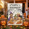 Banderas de Decoración para Jardín de Halloween Estampado Personalizado Calabaza Gato Negro Fantasma Amazon Banderas de Decoración para Patio Exterior
