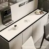 Tapete de luxo em couro para gabinete de TV com estampa de camélia, à prova d'água, resistente a manchas, fácil de limpar, adequado para armários de sapatos, adegas, aparadores e mesas longas
