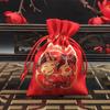 Bolsas de Doces de Cetim Brocado Estilo Chinês para Casamento, Bolsas de Presente Especiais para Casamentos, Bolsas da Sorte de Casamento em Tecido Tradicional Chinês