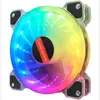 Ventilador de chasis RGB ligero de 12 cm con doble apertura Magic LED, silencioso, para computadora de escritorio, refrigeración por ventilador RGB