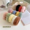 Peluche de piel sintética de conejo banda para el cabello de intestino grueso para mujer niña banda de goma para moño simple que combina con todo cuerda para atar el cabello accesorios para el cabello de coleta otoño e invierno
