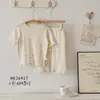 Pijama Feminino Verão 2026 Novo Renda Floral Menina Bebê Manga Curta Lyocell Conjunto Pijama