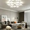 Luminária de teto em formato de flor para sala de estar, luz principal LED moderna minimalista para hall, iluminação de decoração para toda a casa