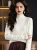 Suéter de tricô com gola alta média para mulheres, atacado transfronteiriço, outono e inverno, blusa plus size, item popular de exportação para usar como base.