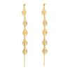 Aretes de moda europeos y americanos transfronterizos aretes de hoja aretes de borla aretes redondos acero de titanio lujo ligero fábrica de origen