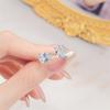 Celebridad en vivo en línea con Joyería Anillo Abierto de Diamante Cuadrado Geométrico Diseño Nicho para Mujer Lujo Ligero Super Flash Anillo de Comida al por Mayor