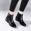 Elegantes botines decorativos metálicos para mujer, tacón bajo, cómodos para los pies, punta fina, elegantes, adecuados para ir al trabajo, botines sencillos de otoño e invierno, versátiles