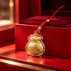 Colgante de Cadena para Teléfono Destellante de Dinero del Año de la Oveja, Llavero de Dibujos Animados con Lámina de Oro Imitación, Tarjeta Pequeño Regalo, Recuerdo de Nochevieja