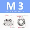 Aço Inoxidável 304 Flange Porca Redonda Sextavada Acolchoada Dentada Tampa de Parafuso Anti-Afrouxamento Antiderrapante M4M5M6M8M10