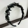 Faixa de Cabelo de Malha com Strass Ondulado de Alta Qualidade para Mulheres, Faixa de Cabelo da Moda Alta, Acessório de Cabelo Versátil para Lavar o Rosto