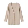 Comercio Exterior Transfronterizo 2026 Nuevo Wholesale Otoño Vintage Cuello en V Chaqueta de Punto Top 38959002