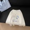 Camiseta redonda de manga comprida com estampa de cachorro da moda estilo coreano para mulheres, camada base que rejuvenesce, novo modelo de outono 2026