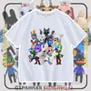 Camiseta de manga corta de verano para niños y niñas, ropa de verano, juego transfronterizo Roblox Animal Hospital, ropa de verano de manga corta para niños
