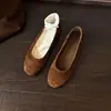 Primer Encuentro Jifa Retro Francés Remache Planos de Corte Bajo Mujer Planos Punta Redonda Sin Cordones Versátiles Cómodos Zapatos Planos de Ballet