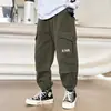 Z1034-Niños Yang Temprano Nueva Moda Primavera 2024 Pantalones Casuales de Trabajo Elásticos Holgados Atractivos para Niños