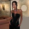 YY23687 Primavera Nuevo Spice Girls Sexy Todo-partido Chaleco Moda Estilo Elegante Ajustado Micro-transparente Cintura Top para Mujeres