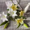 2 Lirios de Película Artificiales para Decoración en la Sala de Estar, Mesa de Café, Aparador, Decoración de Bodas y Arreglo Floral