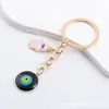 Colgante Ojo del Diablo con Goteo de Aceite Geométrico Llavero de Metal Estilo Étnico Encanto para Bolso Regalo de Graduación para Toda la Clase