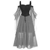 Vestido de Halloween Nuevo Europeo y Americano con Tirantes de Contraste de Gasa con Tirantes