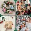 Plano 2D 12 Piezas Madera Navidad Muñeco de Nieve Cuento de Hadas Temática Árbol de Navidad Hogar Festivo Hogar de Invierno Decoración Colgante Adornos