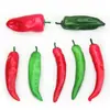 Decoração de Pimenta Verdura Falsa Pimenta Vermelha Picante Pimenta Verde Modelo Adereços de Fotografia Frutas Penduradas para Restaurante Brinquedos