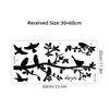 Adesivo de Parede Autoadesivo Estilo Chinês Casual Ramo de Tinta Pássaro Brincando Decoração de Sala de Estar Quarto Adesivo Br63890