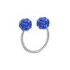 0.8 varilla acero inoxidable doble cabeza bola completa diamante forma de C aretes aro labio 20G diamante versión coreana de aretes finos suministro e-commerce