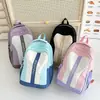 Mochila de Color Bloqueo Estilo Coreano Dopamina para Mujer, Bolso Escolar Versátil para Estudiante Universitario, Bolsa Ita Linda de Alta Apariencia, Mochila para Estudiante de Secundaria