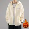 Sudadera con capucha de punto para hombre, estilo americano, otoño 2026, nueva tendencia, corte holgado, chaqueta con cremallera, ropa para hombre