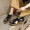 Zapatillas Casuales Estilo Universitario Primavera y Otoño, Zapatos Planos con Cordones y Plataforma de Punta Redonda para Mujer, Zapatos Planos de Lentejuelas con Estrella de Cinco Puntas y Bloques de Color
